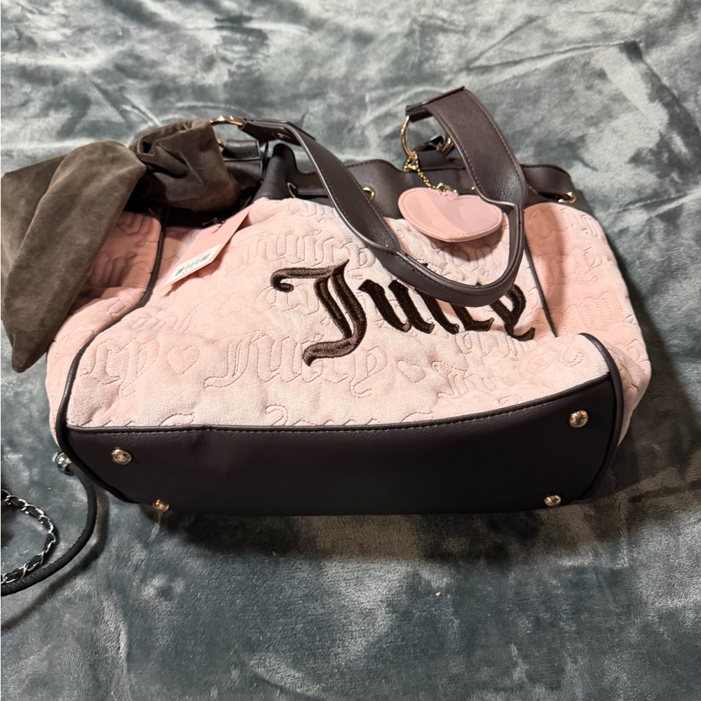 Juicy Couture Pink and Black Shoulder Bag